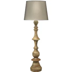 Budapest 72 Inch 150 Watt Natural Wood Floor Lamp Portable Light