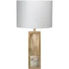 Cloudscape 33 Inch 150.00 Watt Taupe & Slate Lacquer W/ Antique Gold Leafed Metal Table Lamp Portable Light