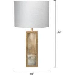 Cloudscape 33 Inch 150.00 Watt Taupe & Slate Lacquer W/ Antique Gold Leafed Metal Table Lamp Portable Light -Home Decorate Shop 1clou tlta 2