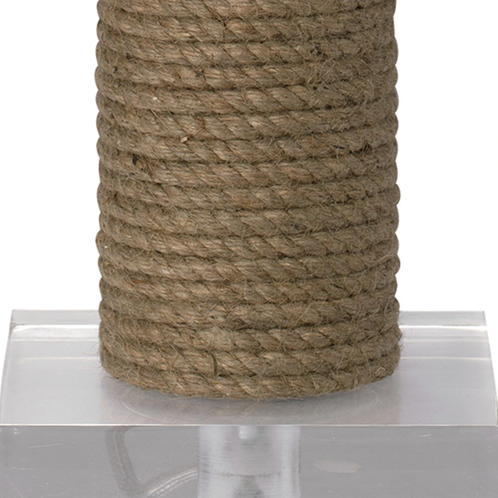 Cylinder Rope 28 Inch 150.00 Watt Jute Table Lamp Portable Light 2 Cylinder Rope 28 Inch 150.00 Watt Jute Table Lamp Portable Light - Image 2
