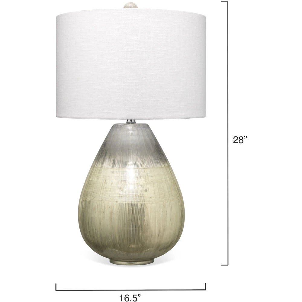 Damsel 28 Inch 150.00 Watt Etched Mercury Glass Table Lamp Portable Light 3 Damsel 28 Inch 150.00 Watt Etched Mercury Glass Table Lamp Portable Light - Image 3