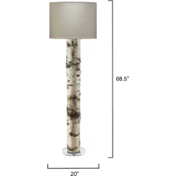 Forrester 69 Inch 150.00 Watt Birch Veneer Floor Lamp Portable Light -Home Decorate Shop 1forr flbi 2