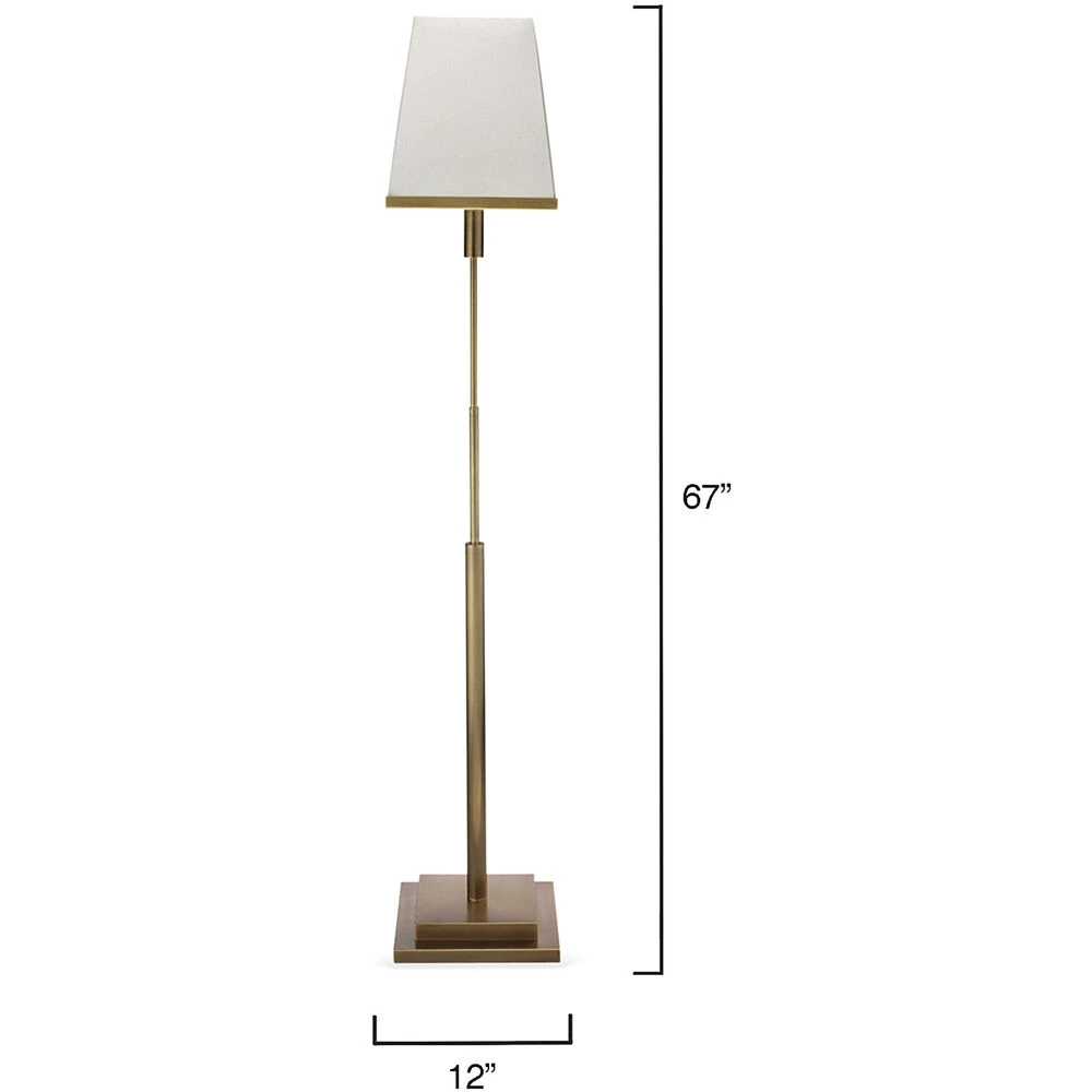 Jud 67 Inch 100.00 Watt Antique Brass Floor Lamp Portable Light 3 Jud 67 Inch 100.00 Watt Antique Brass Floor Lamp Portable Light - Image 3