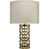 Labyrinth 30 Inch 150.00 Watt Antique Brass Metal Table Lamp Portable Light