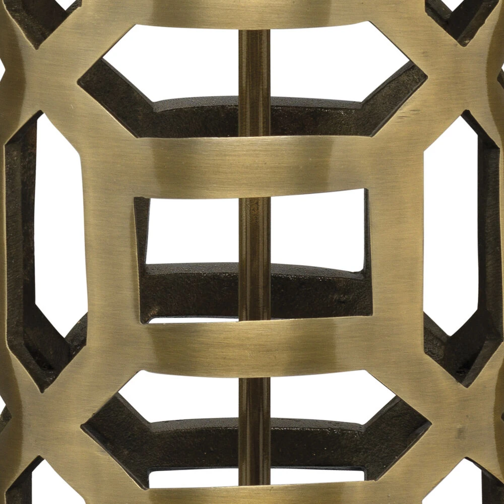 Labyrinth 30 Inch 150.00 Watt Antique Brass Metal Table Lamp Portable Light 4 Labyrinth 30 Inch 150.00 Watt Antique Brass Metal Table Lamp Portable Light - Image 4