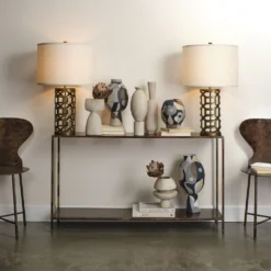 Labyrinth 30 Inch 150.00 Watt Antique Brass Metal Table Lamp Portable Light 9 Labyrinth 30 Inch 150.00 Watt Antique Brass Metal Table Lamp Portable Light -Home Decorate Shop 1laby tlab 4