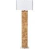 Parallel 63.25 Inch 150 Watt Natural Burl Wood Floor Lamp Portable Light