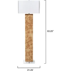 Parallel 63.25 Inch 150 Watt Natural Burl Wood Floor Lamp Portable Light 6 Parallel 63.25 Inch 150 Watt Natural Burl Wood Floor Lamp Portable Light -Home Decorate Shop 1parall flna 2