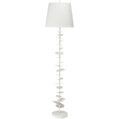 Petals 69 Inch 150 Watt White Gesso Floor Lamp Portable Light