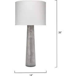 Striped Silver Pillar 38 Inch 150.00 Watt Clear Seeded Table Lamp Portable Light -Home Decorate Shop 1pill tlss 5