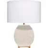Radiant 27 Inch 150.00 Watt Cream Horn Lacquer W/ Gold Leaf Metal Base Table Lamp Portable Light
