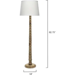 Revolution 63 Inch 150.00 Watt Bleached Wood Floor Lamp Portable Light -Home Decorate Shop 1revo flbw 2