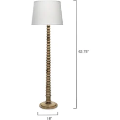 Revolution 63 Inch 150.00 Watt Bleached Wood Floor Lamp Portable Light -Home Decorate Shop 1revo flbw 5