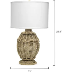 Jute Urn 26 Inch 150.00 Watt Jute Table Lamp Portable Light 5 Jute Urn 26 Inch 150.00 Watt Jute Table Lamp Portable Light -Home Decorate Shop 1rope smna 5