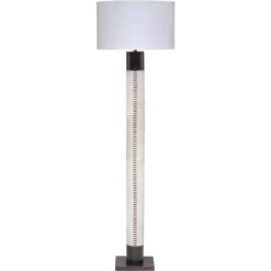 Sheridan 70 Inch 150.00 Watt White Hide & Oil Rubbed Bronze Metal Floor Lamp Portable Light