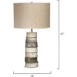 Stacked Horn 27 Inch 150 Watt Horn Table Lamp Portable Light -Home Decorate Shop 1stac tlho 2