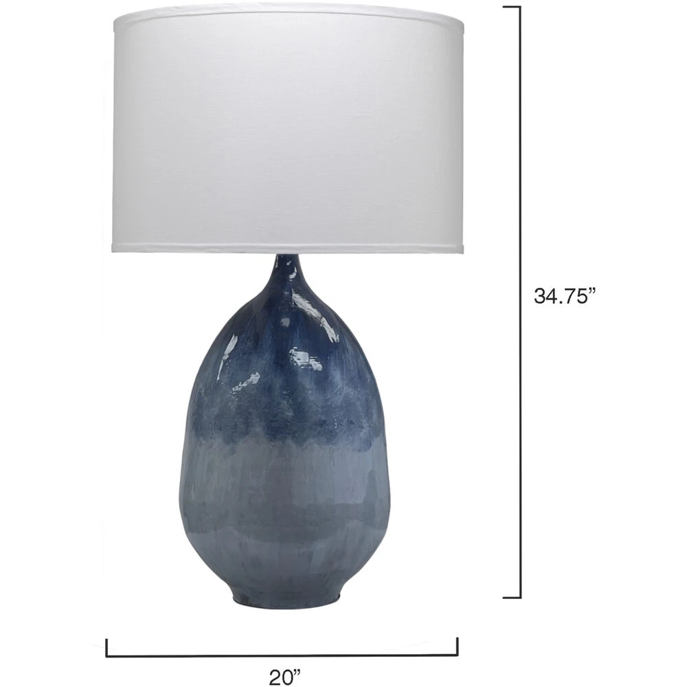 Twilight 35 Inch 150.00 Watt Blue Ombre Enameled Metal Table Lamp Portable Light 2 Twilight 35 Inch 150.00 Watt Blue Ombre Enameled Metal Table Lamp Portable Light - Image 2