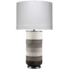 Winslow 33 Inch 150.00 Watt White / Light Grey / Dark Grey Hide Table Lamp Portable Light