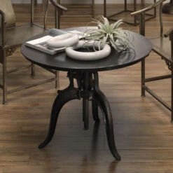 Americana 38 X 36 Inch Gun Metal Crank Table -Home Decorate Shop 20amer crank 2