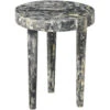 Artemis 20 X 16 Inch Black Resin Side Table