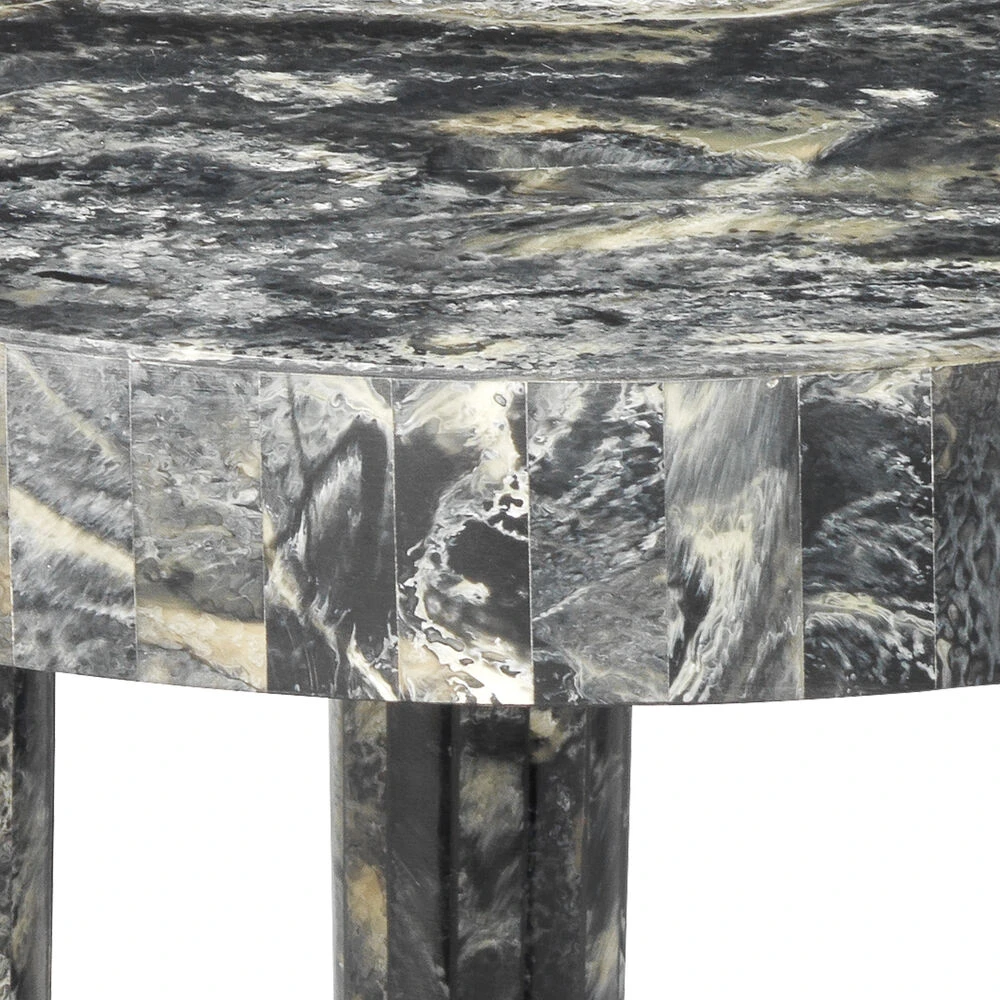 Artemis 20 X 16 Inch Black Resin Side Table 2 Artemis 20 X 16 Inch Black Resin Side Table - Image 2