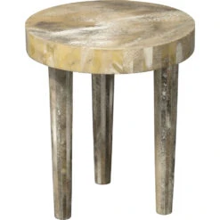 Artemis 16 X 16 Inch Pearl Resin Side Table