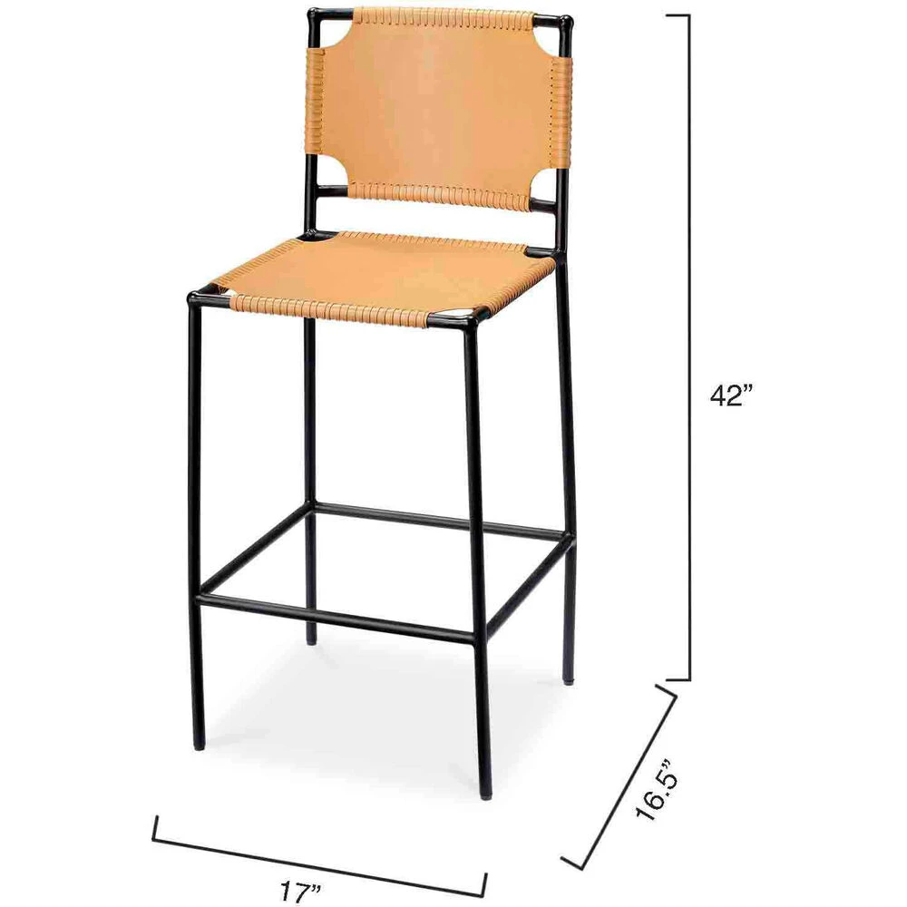 Asher 42 Inch Cashew Bar Stool 3 Asher 42 Inch Cashew Bar Stool - Image 3