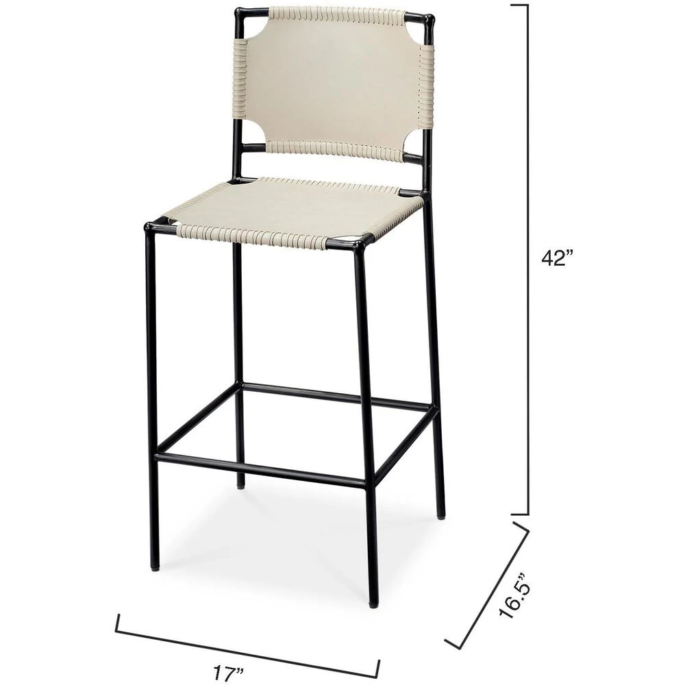 Asher 42 Inch Grey Bar Stool 3 Asher 42 Inch Grey Bar Stool - Image 3