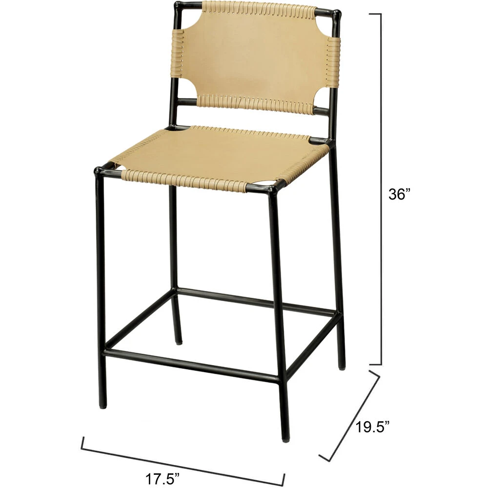Asher 36 Inch Cashew Counter Stool 3 Asher 36 Inch Cashew Counter Stool - Image 3