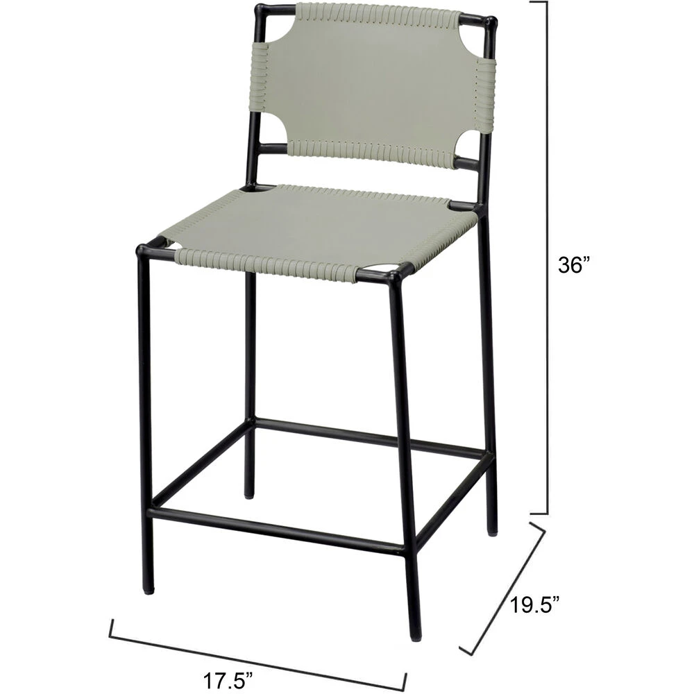 Asher 36 Inch Grey Counter Stool 3 Asher 36 Inch Grey Counter Stool - Image 3