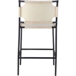 Asher 35 Inch Off-White Leather & Black Metal Counter Stool -Home Decorate Shop 20ashe csow 4