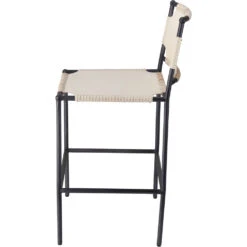 Asher 35 Inch Off-White Leather & Black Metal Counter Stool -Home Decorate Shop 20ashe csow 5
