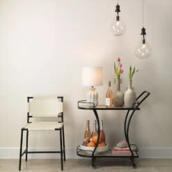 Asher Off White Leather & Black Forged Iron Dining Chair -Home Decorate Shop 20ashe dcwh 7