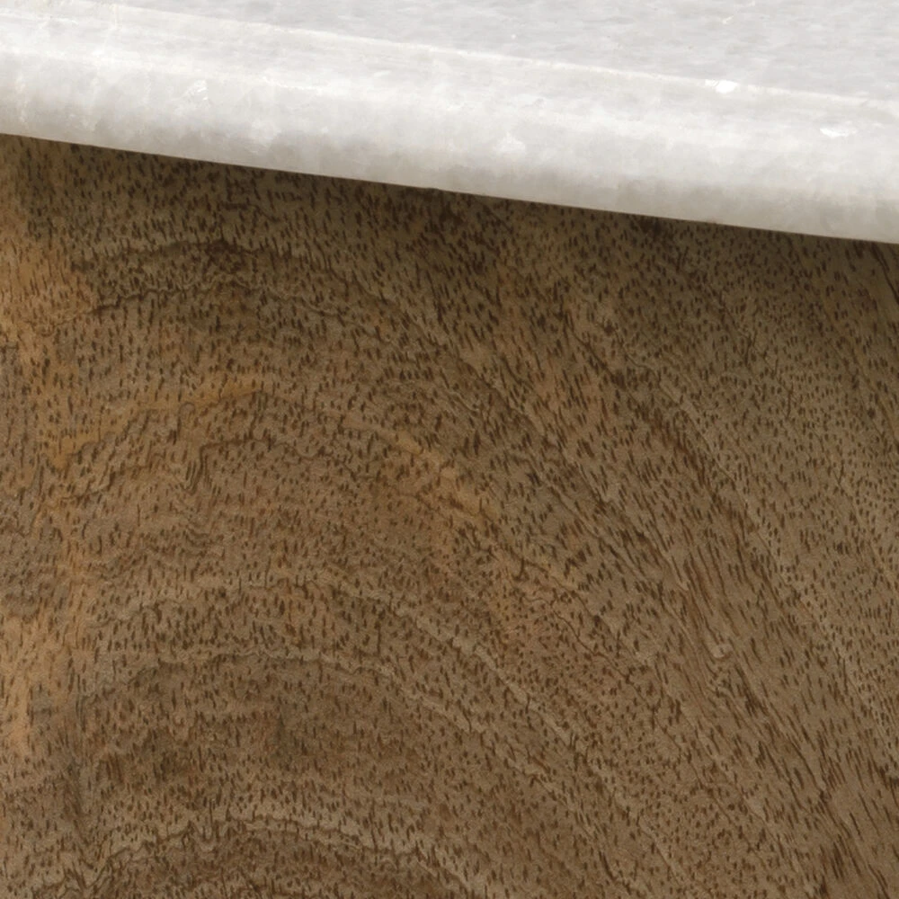 Atlas 18 X 18 Inch White Marble Side Table 4 Atlas 18 X 18 Inch White Marble Side Table - Image 4