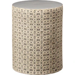 Charlotte 18 X 13 Inch Cream And Grey Side Table