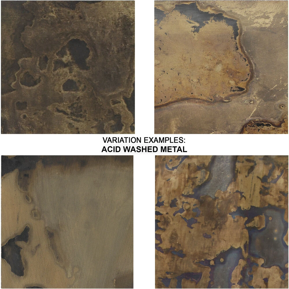 Crown 19 X 17 Inch Acid Washed Metal Side Table 5 Crown 19 X 17 Inch Acid Washed Metal Side Table - Image 5