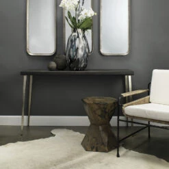 Crown 19 X 17 Inch Acid Washed Metal Side Table 15 Crown 19 X 17 Inch Acid Washed Metal Side Table -Home Decorate Shop 20crow smaw 6