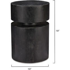 Dylan 19 X 13 Inch Charcoal Side Table -Home Decorate Shop 20dyla stch 2