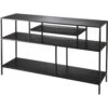Element Shelved 51 X 14 Inch Black Iron Console Table