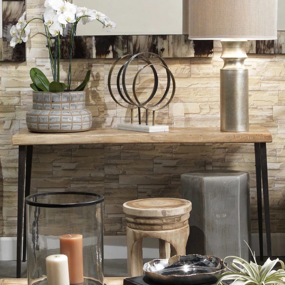 Farmhouse 53 X 16 Inch Natural Wood Console Table 7 Farmhouse 53 X 16 Inch Natural Wood Console Table - Image 7