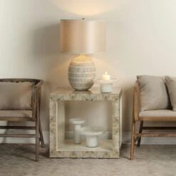 Fragment 26 X 24 Inch Light Grey & Beige Faux Horn W/ Light Grey Lacquer Side Table 11 Fragment 26 X 24 Inch Light Grey & Beige Faux Horn W/ Light Grey Lacquer Side Table -Home Decorate Shop 20frag stgr 5
