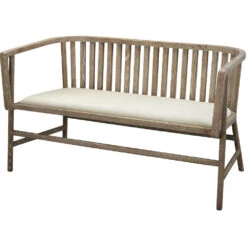 Grayson Off White Linen & Grey Washed Wood Settee 16 Grayson Off White Linen & Grey Washed Wood Settee -Home Decorate Shop 20gray sewna 6