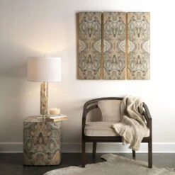 Ink Blot Curved 20 X 18 Inch Grey & Cream Lacquer Side Table 10 Ink Blot Curved 20 X 18 Inch Grey & Cream Lacquer Side Table -Home Decorate Shop 20ink stgr 4