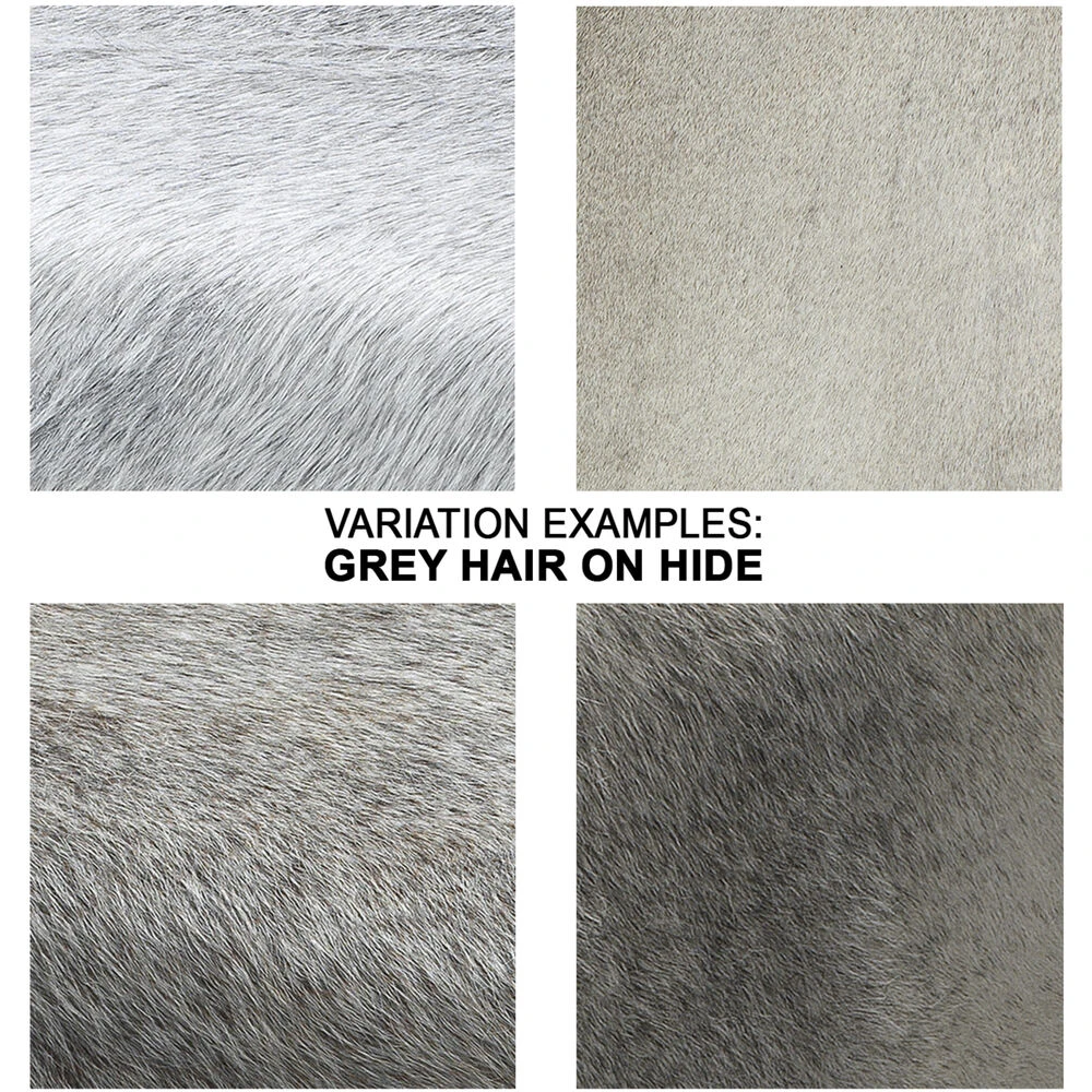 Kai Grey Hide & Black Hand Forged Iron Bench 6 Kai Grey Hide & Black Hand Forged Iron Bench - Image 6