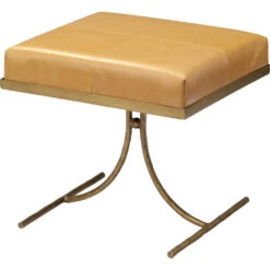 Kai 18 Inch Antique Brass Stool