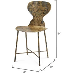 McCallan Metal Acid Washed Metal Dining Chair -Home Decorate Shop 20mcca chaw 10