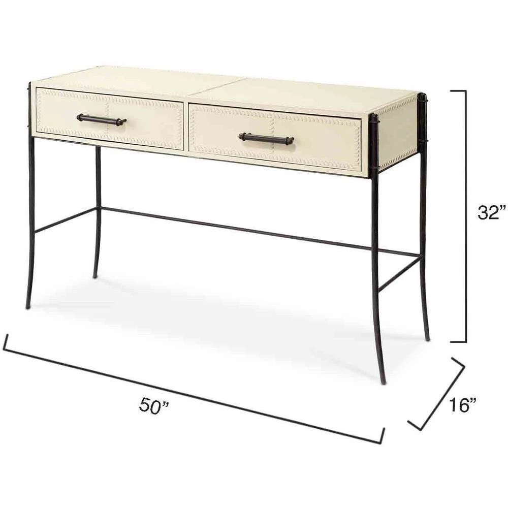Nevado 50 Inch Off White And Black Console Table 3 Nevado 50 Inch Off White And Black Console Table - Image 3