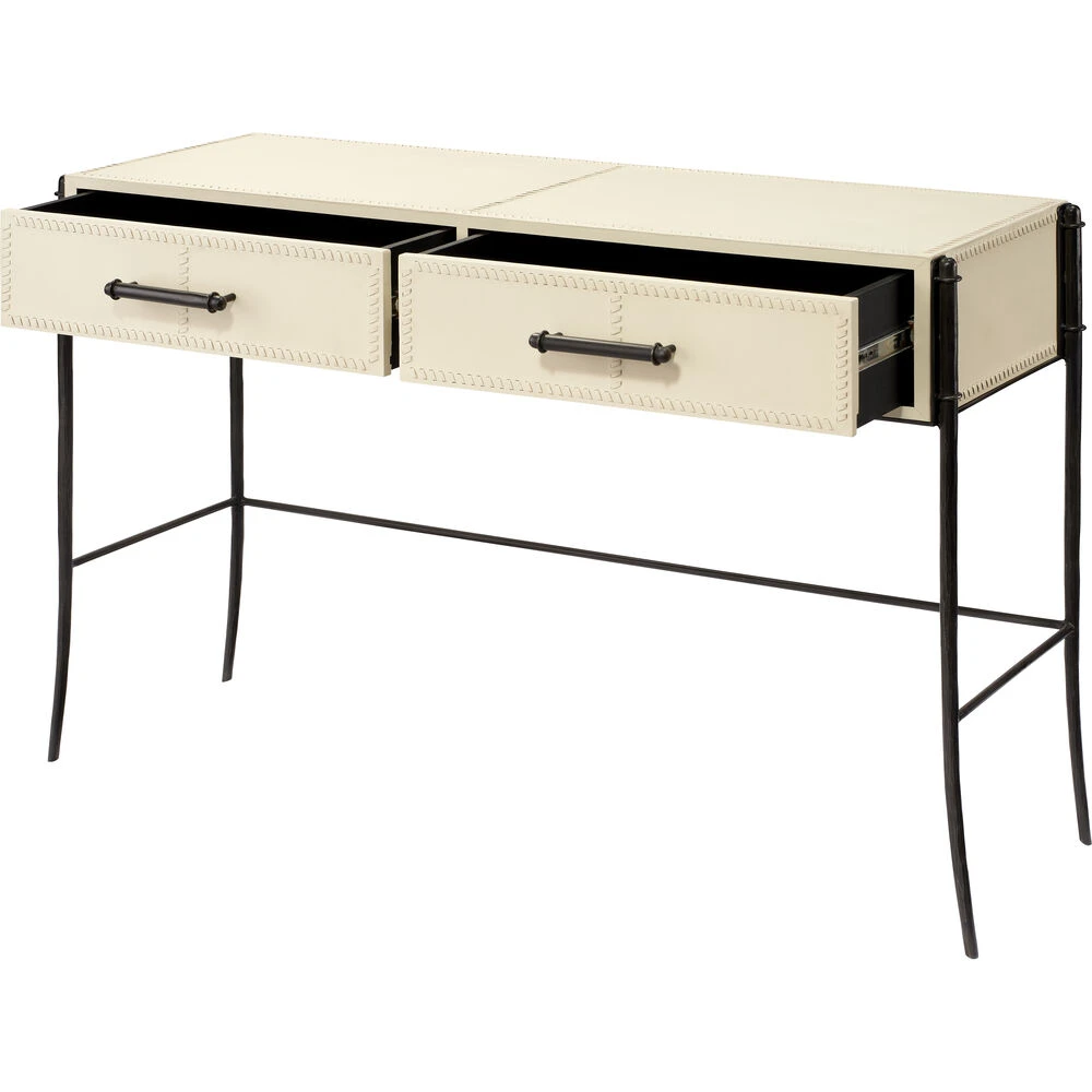 Nevado 50 Inch Off White And Black Console Table 5 Nevado 50 Inch Off White And Black Console Table - Image 5
