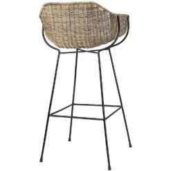 Nusa 40 Inch Natural Rattan & Black Steel Bar Stool 8 Nusa 40 Inch Natural Rattan & Black Steel Bar Stool -Home Decorate Shop 20nusa bsna 3
