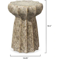 Oyster 18 X 13 Inch Cream Side Table -Home Decorate Shop 20oyst stsc 2